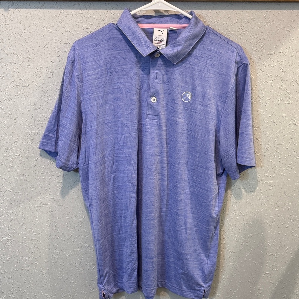 Puma Men's Light Blue Polo Shirt